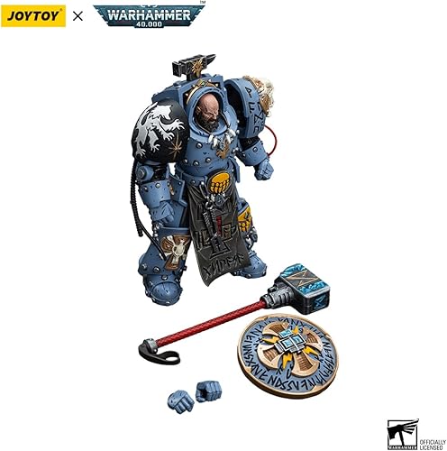 Miniatura 6 de Joytoy Figura de acción 118 Warhammer 40k Figura Modelo Juguetes Space Wolves Arjac Rockfist Collection Modelo Anime 4.7 pulgadas