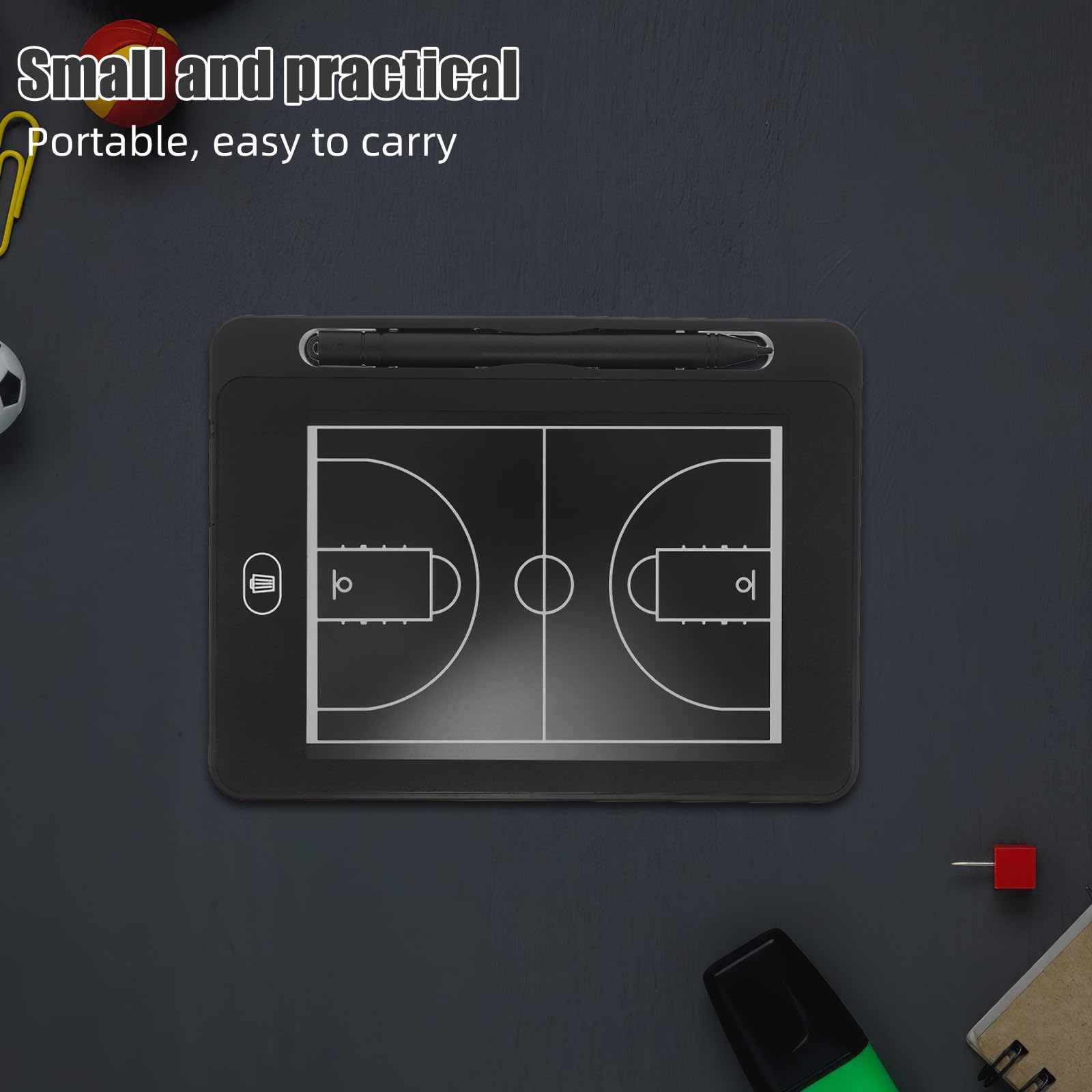 GLEAVI Lavagna Elettronica per Allenamento di Basket - Tavoletta Digitale con Penna per Allenamento, insegnamento e strategia di Gara (Senza Batteria)