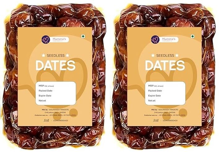 MUMMA'S HOME GRAMITY Seedless Khajoor | Naturally Sweet & Nutritious Dates | Perfect for Snacking, Baking & Smoothies (Pack Of 2)-image-26