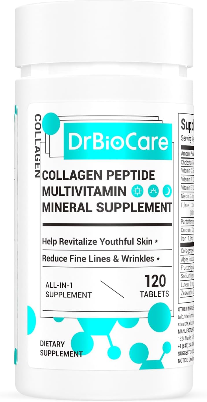 Collagen Peptides for Women, Beauty Vitamin & Mineral Supplement,Contains Vitamin D3, Probiotics for Women & Collagen Peptides,Vitamin E,Vitamin B Complex – Made in USA – 120 Tablets