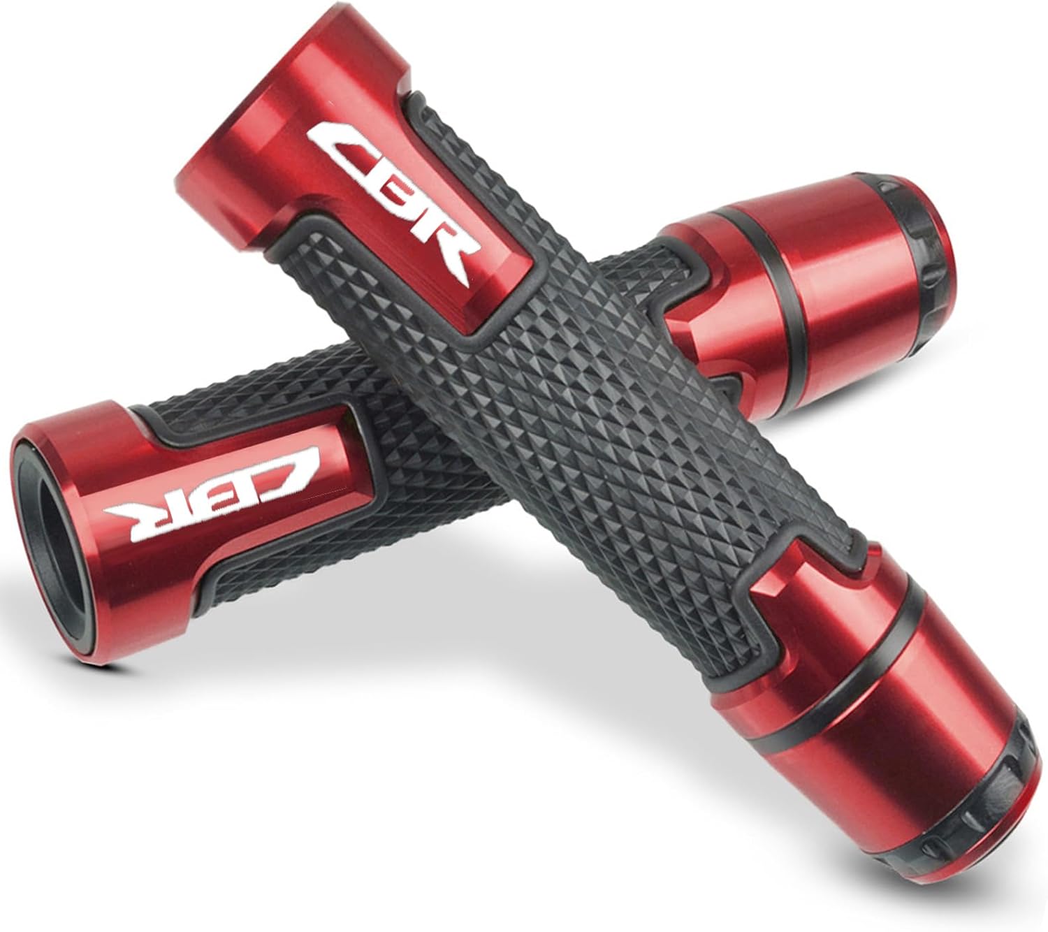 Universal 7/8'' 22mm Motorcycle Powersports Handlebar Grips with Bar End for Honda CBR600RR F2 F3 F4 F4i CBR650R 400 600 1000RR 250R 900RR 125R 150R 250R