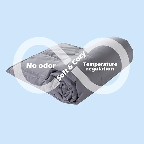 Miniatura 5 de YOUR MOON Edredón de lana fina de 6.57 ozm, tamaño Queen, relleno de edredón ligero de veranoprimavera, funda de algodón silenciosa, edredón relleno