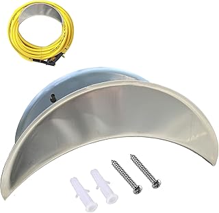 2 Pcs Water Hose Holder - Rustproof Metal Garden Hose Holder - Water Hose Holder Water Pump Accessories Garden Hose Holder with Screw Round Hose Hanger for 35m Standard Hose Pettis