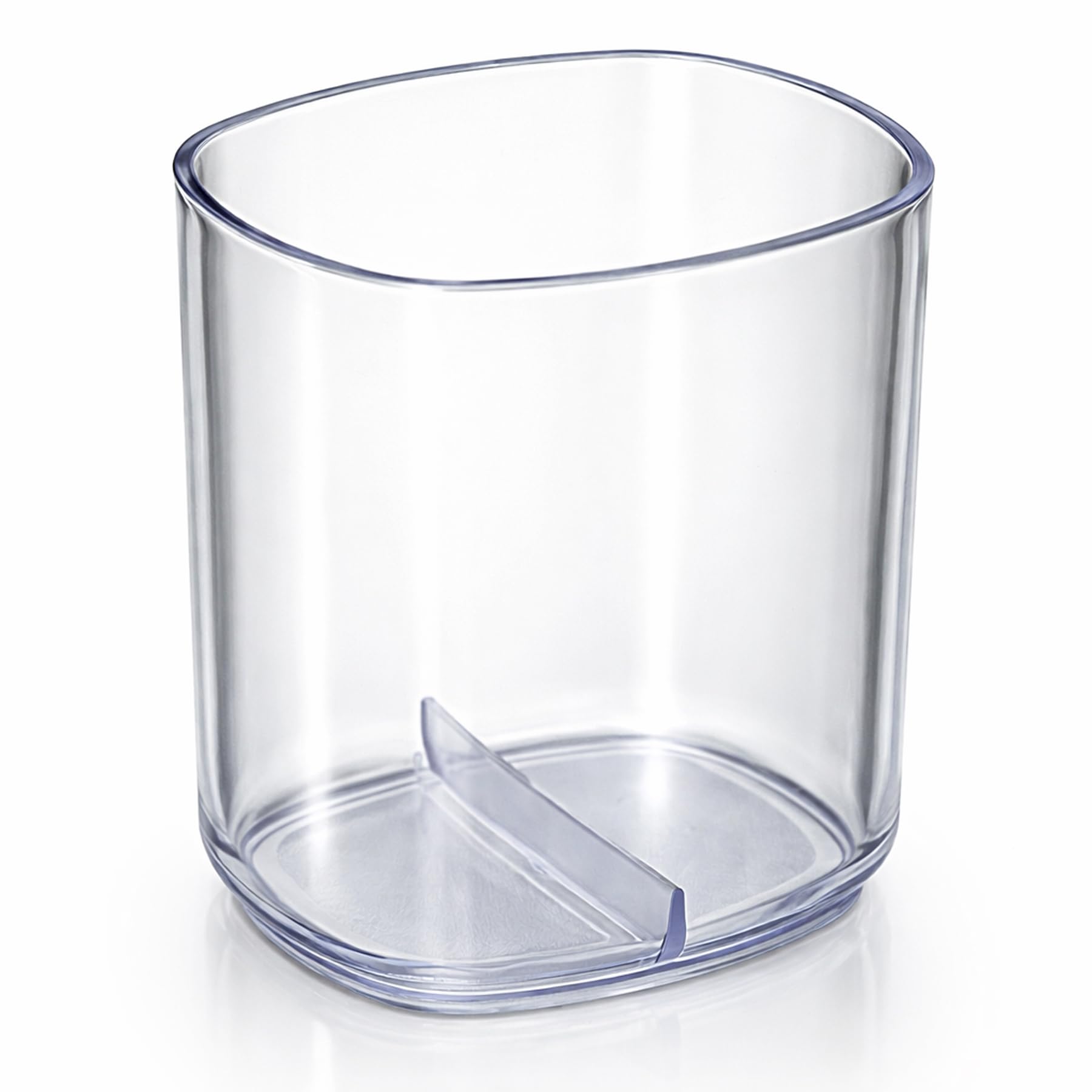 Acrimet Jumbo Pencil Holder, Pen Cup, Caddy Super-Sized Desktop Organizer for Students, Artists and Professionals (Plastic) (Clear Crystal Color) — image 1