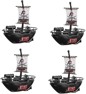 Toyvian 4 Peças Navio Pirata Elétrico Brinquedos Educativos Para Bebês Presentes De Banho Para Bebês Brinquedos De De Brinquedo Remoto Para Crianças Brinquedos De Banho Suporte De