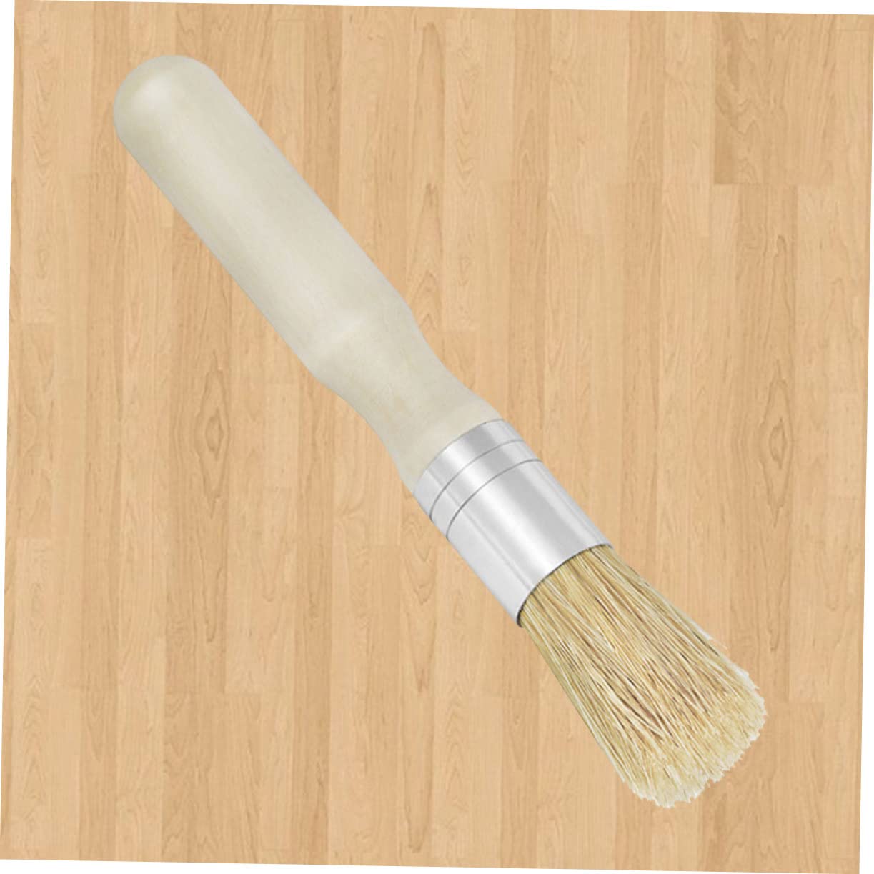 HOMSFOU Stencil Brush Round Head Wooden Handle Small Brushes for Acrylic Oil Painting for Art Crafts Durable Bristle Hair Easy Grip for Adults