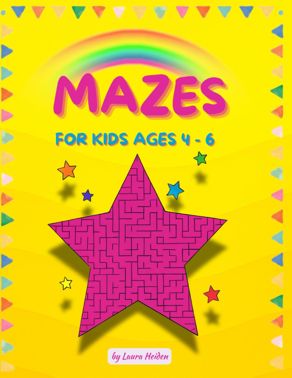 Mazes for Kids Ages 4 - 6: 90+ mazes of various shapes and difficulties with fruits and cute animals