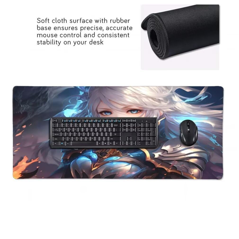 Tappetino Mouse Anime, Mouse Pad XXL 1200 x 600 x 3 mm, Principessa Tappetino Gaming Grande Sottomano Scrivania, Impermeabile Mousepad Lavabile con Base in Gomma Antiscivolo per Computer-MP1533