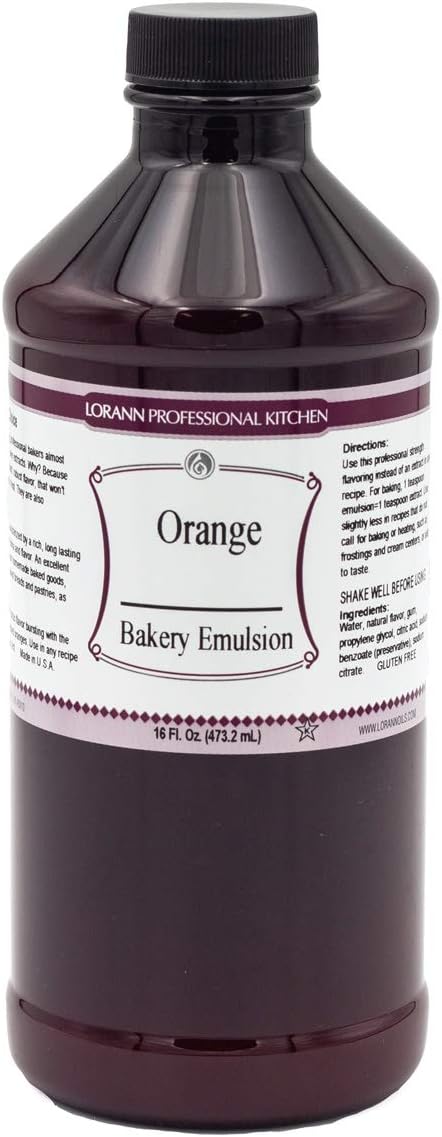 LorAnn Oils Orange Bakery Emulsion, 16 ounce bottle