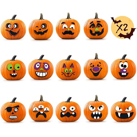 Halloween Pumpkin Decorating Kits - Pumpkin Stikers Decorating 28 Halloween Pumpkin, Funny DIY Foam Stickers for Kids, Inspire Kids Endless Creativity, DIY Gifts for Toddlers, Birthday Gifts for Kids