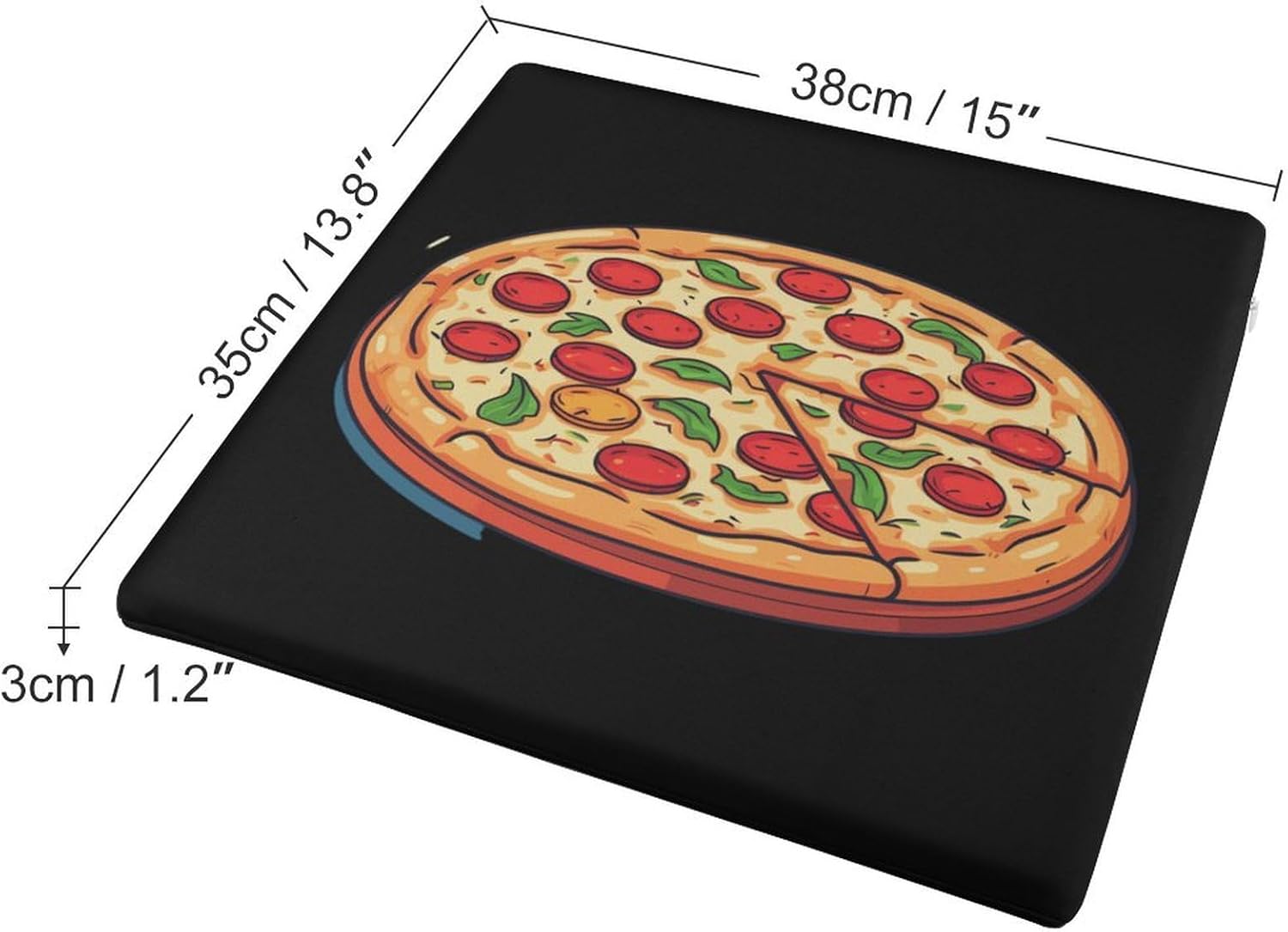 Pizza Floor Pillow Meditation Yoga Cushion Square Chair Cushion Pillows Seating for Adults