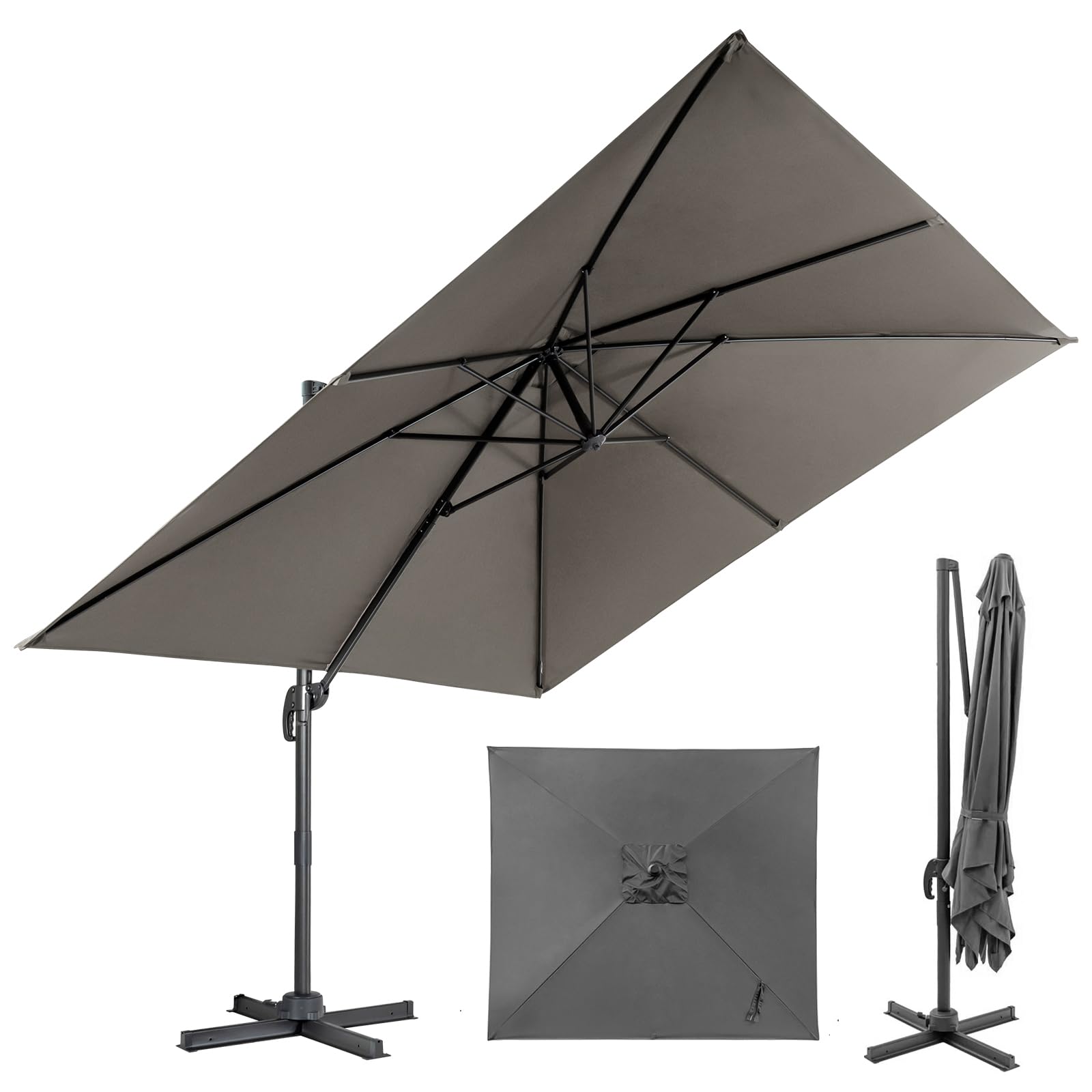 Parasol de jardin exterieur pour ombrager un salon de table de terrasse patio