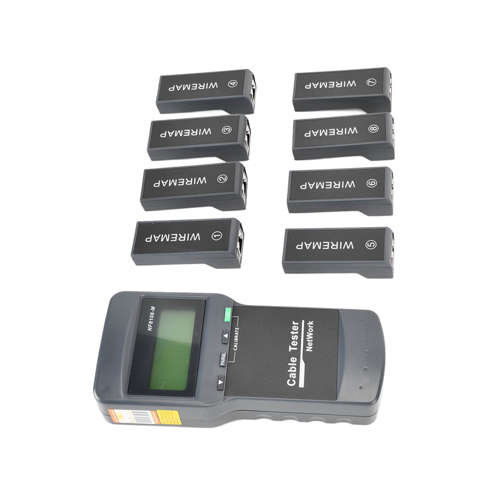 YWBL-WH Tester per Cavi di Rete RJ45 con Display LCD 8 unità Remote per Test di connettività con Punto di Interruzione di Lunghezza Strumento di Test Multifunzionale Professionale per Tecnici