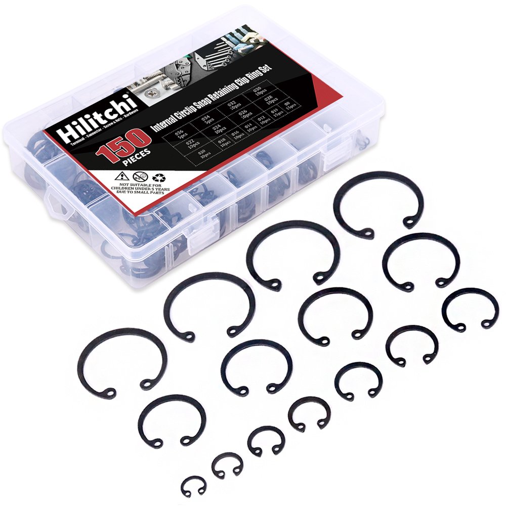 Internal Retaining Rings - 150 Pcs Alloy Steel Kit -7 Internal Retaining Rings - 150 Pcs Alloy Steel Kit -7