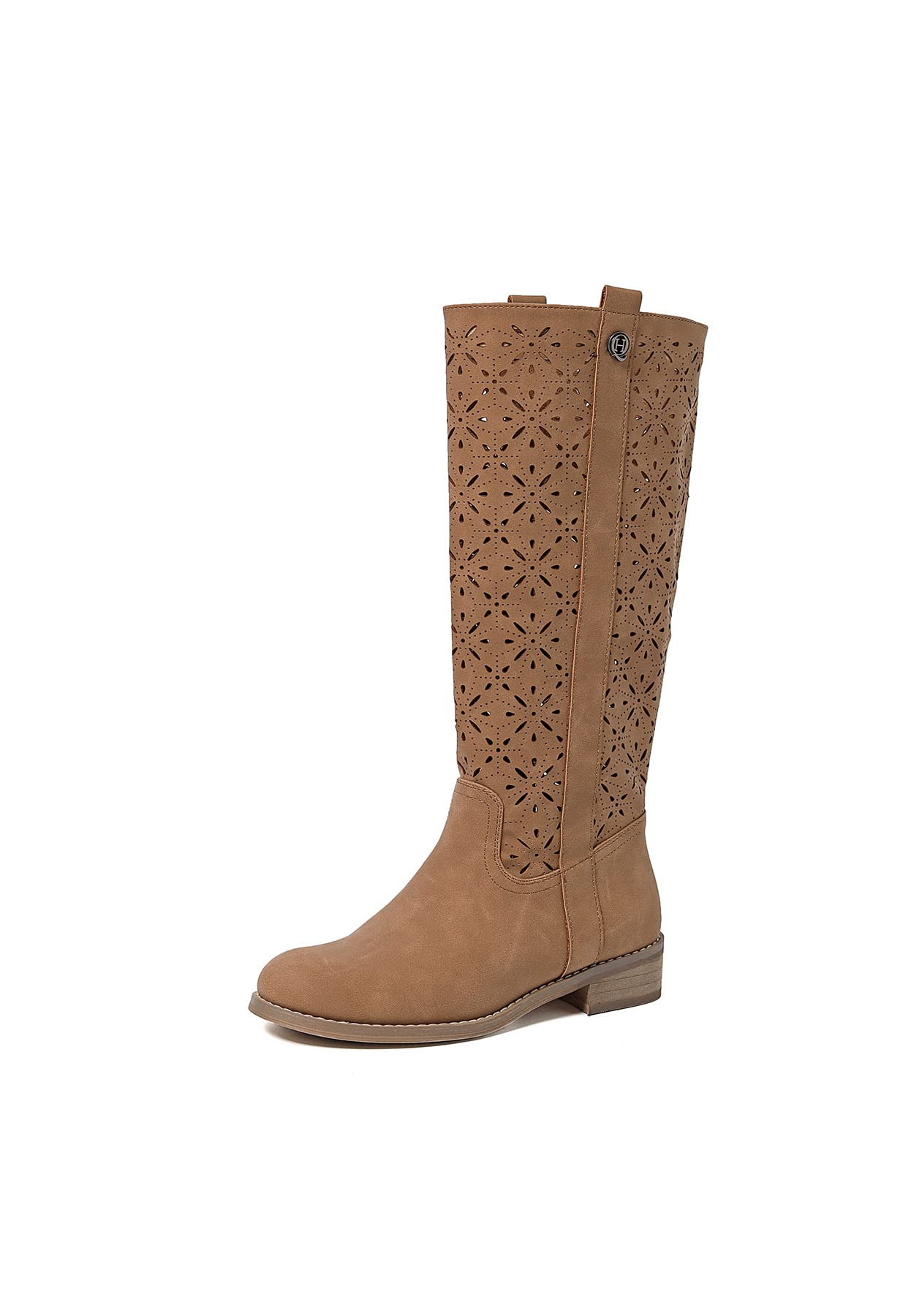 QUEEN HELENA Stivali Traforati Semplici Classici con Tacco Basso Donna X28-106