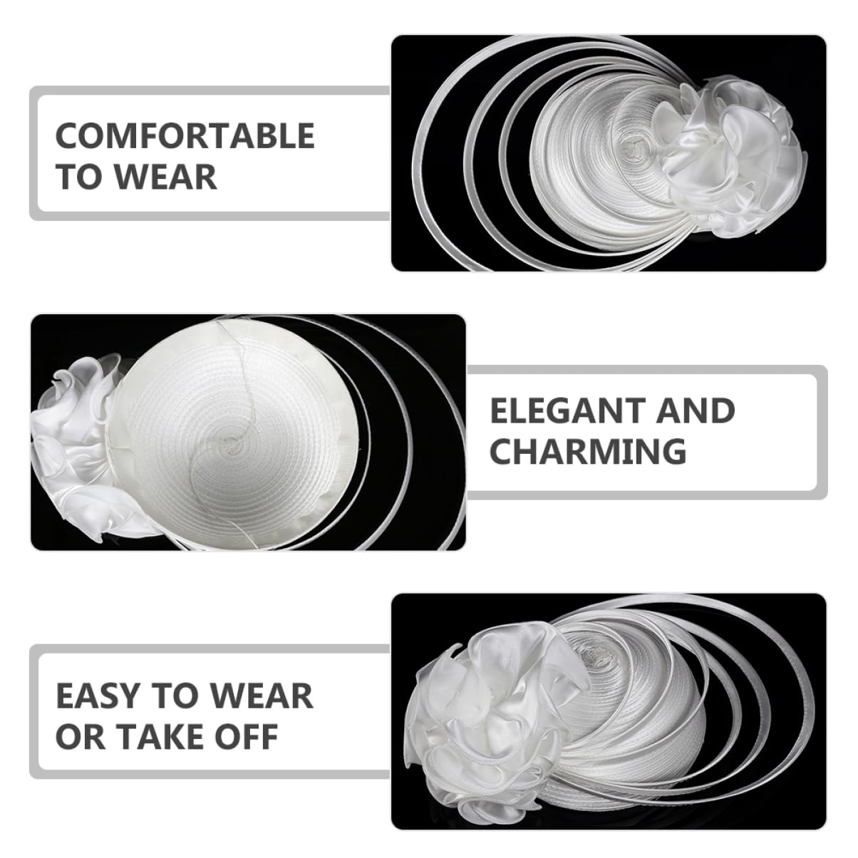 SHERCHPRY 2 sombreros de fiesta de cóctel para mujer, accesorios para el cabello, tocado de novia, decoración para el cabello, diadema
