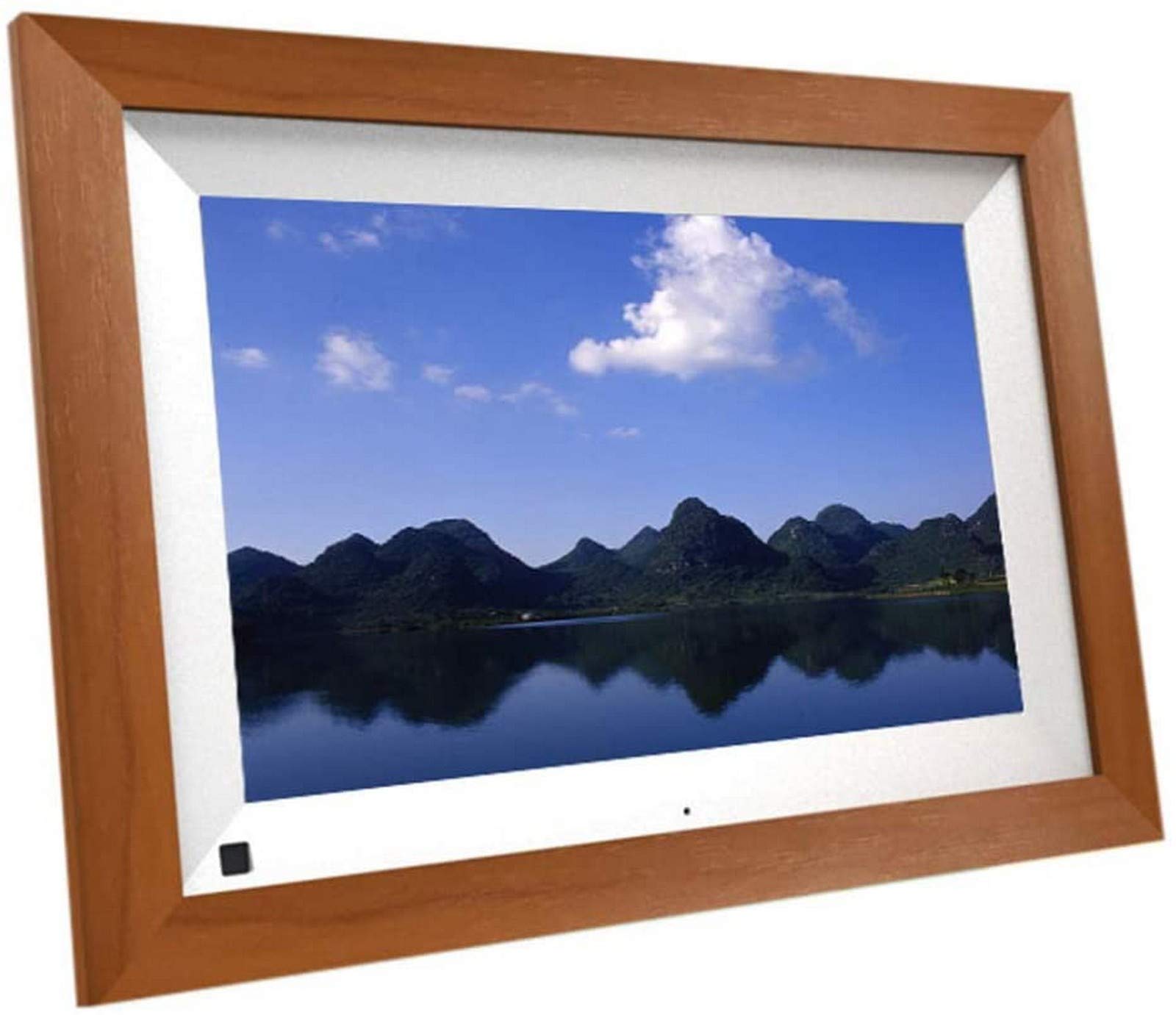 MYUYEE Wifi Digital Photo Frame, 10.1-Inch Touchscreen, 1280X800 Hd Ips Display, 16Gb Storage, Auto-Rotate, Instant Photo And Video Sharing (Wood-10.1 Inch)