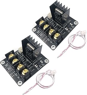 FainWan 2pcs Heat Bed Power Module Add-on Hot Bed Power Expansion Board MOS Tube High Current Load Module Compatible with 3D Printer (Pack of 2)