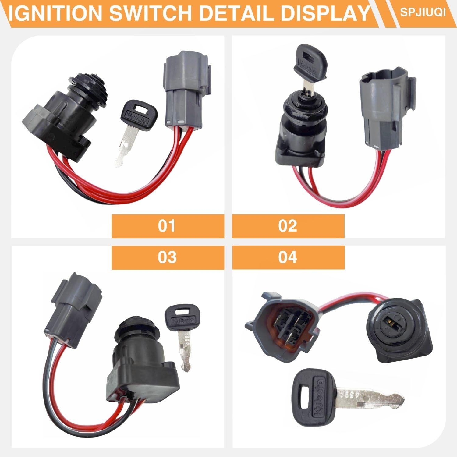 Amazon.com: SPJIUQI Ignition Switch RC411-53964 Key RC411-53933