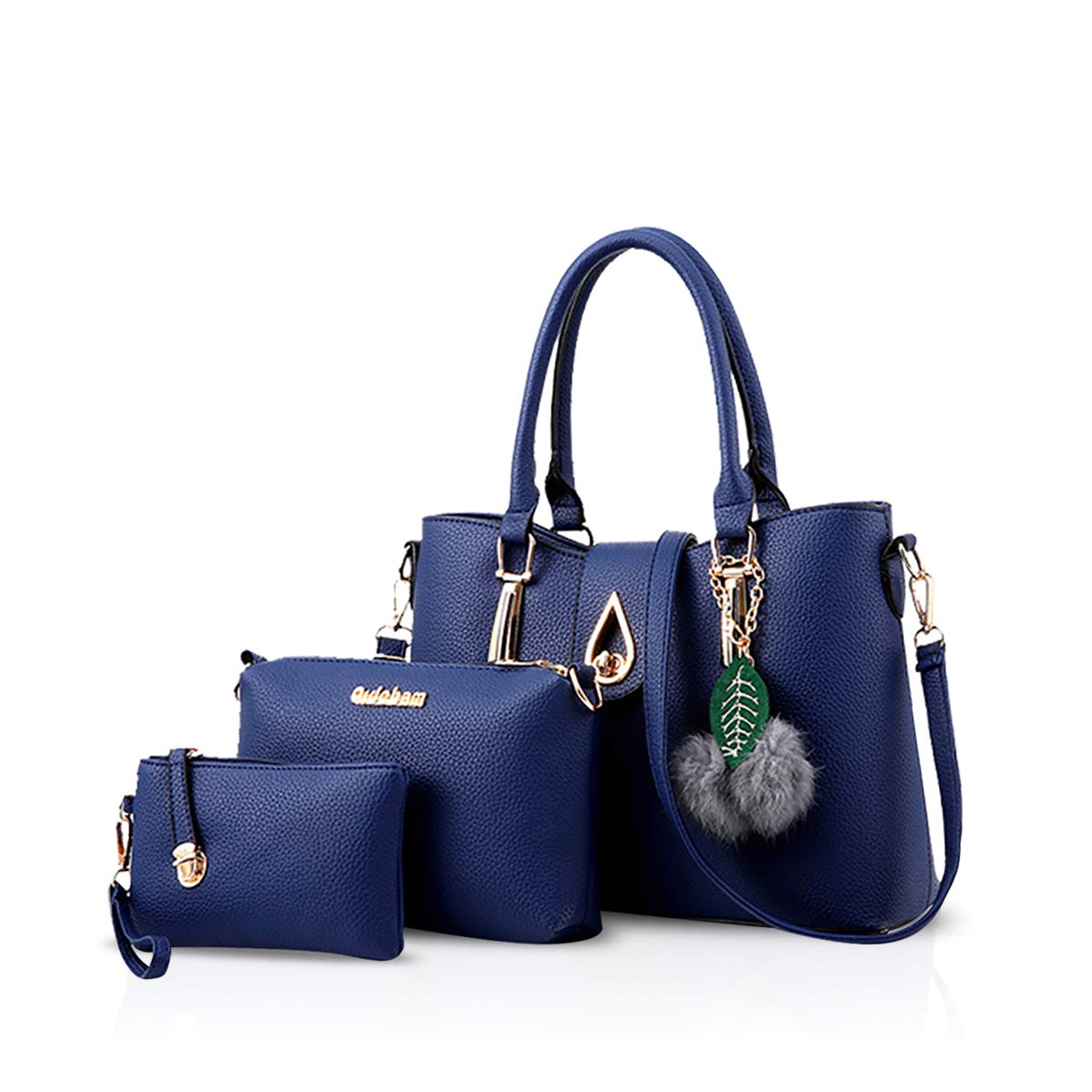 Borsa A Tracolla Nicole & Doris – Elegante Pochette In PU, 3 Scomparti, Tracolla Regolabile, Colore Blu Navy
