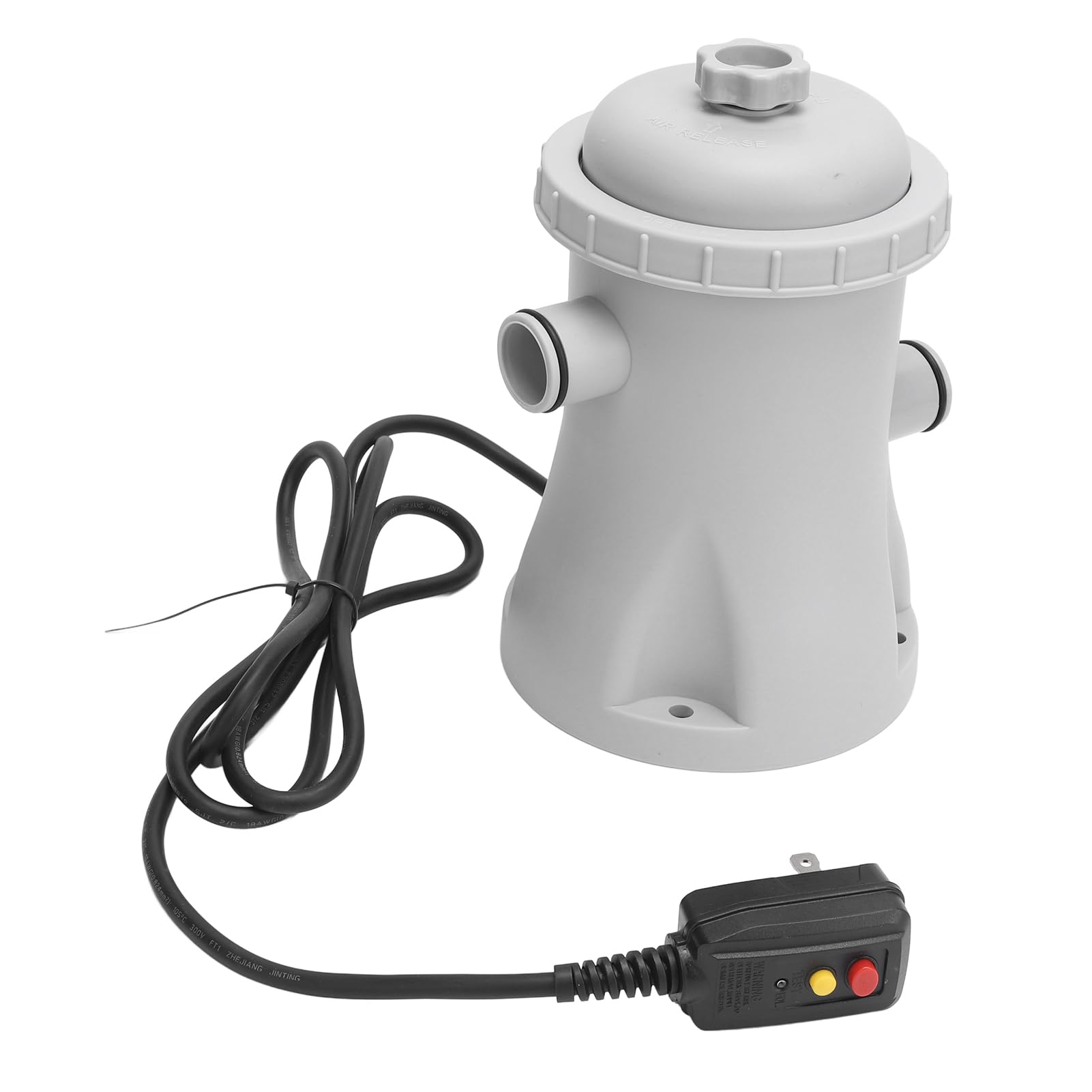 Luqeeg Swimming Pool Water Filter Pump, 1,000 Gallons Per Hour Low Noise Portable Pool Filter with Filters Elements Hoses & Other Sand Filters Pump for Above Ground Pools Hot Tub (UK Plug)