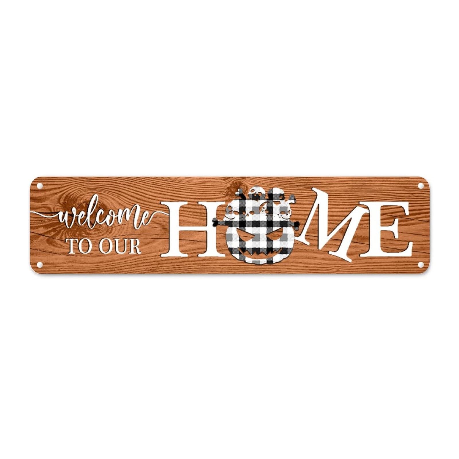 Panneau Welcome To Our Home en métal rétro pour décorer votre salon