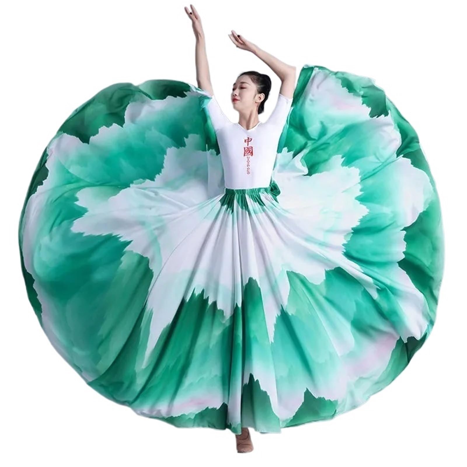 Jupe Flamenco Jupe Longue en Fil for Femme, Taille élastique, imprimé, Grande balançoire à 720 degrés, Printemps, été, Automne, Danse