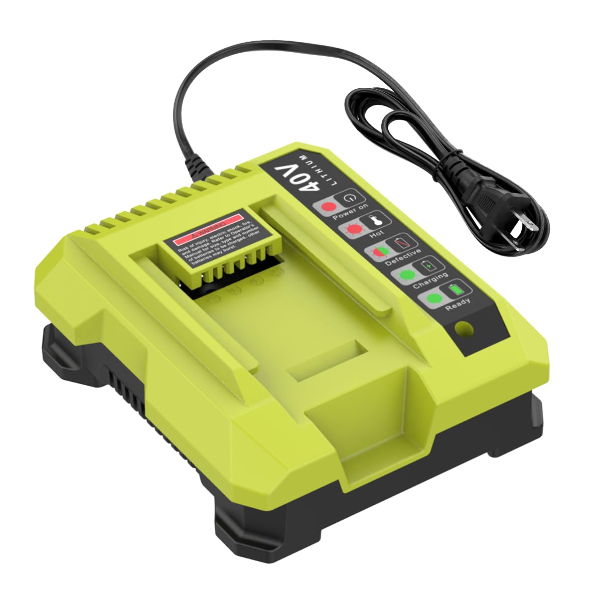 Powilling Replacement for Ryobi 40V Battery Charger, OP401 Fast Charger Compatible with Ryobi OP4040, OP4050, OP4050A, OP40601, OP4026, OP4015, OP403