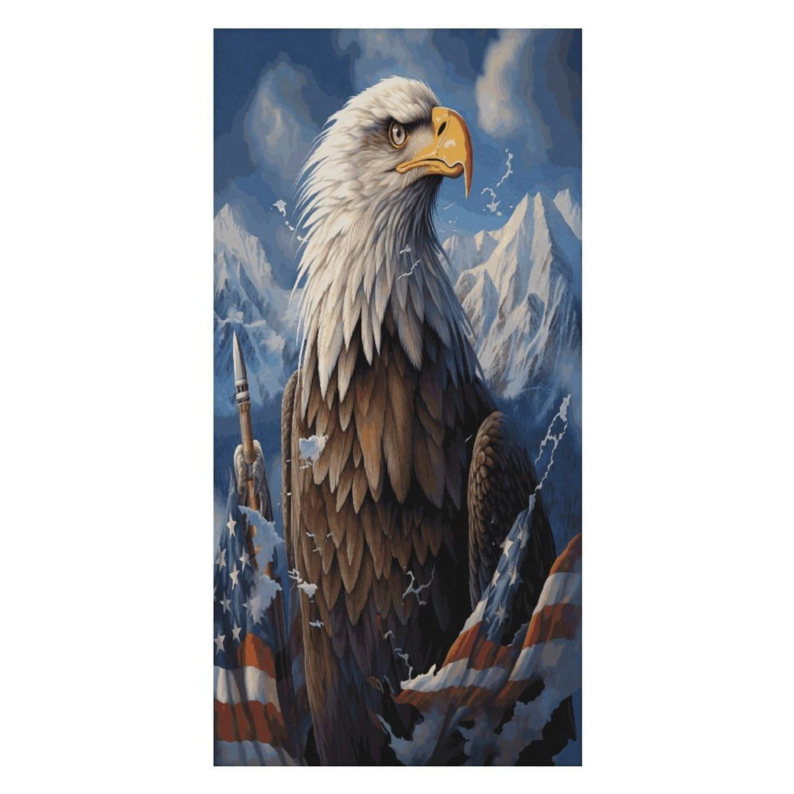 JTREHY Eagle Beach Towel Extremely Soft Oversized Towels Lightweight Sports Absorbent Bath Towel Suitable 160"x80" for Swimming Camping Beach