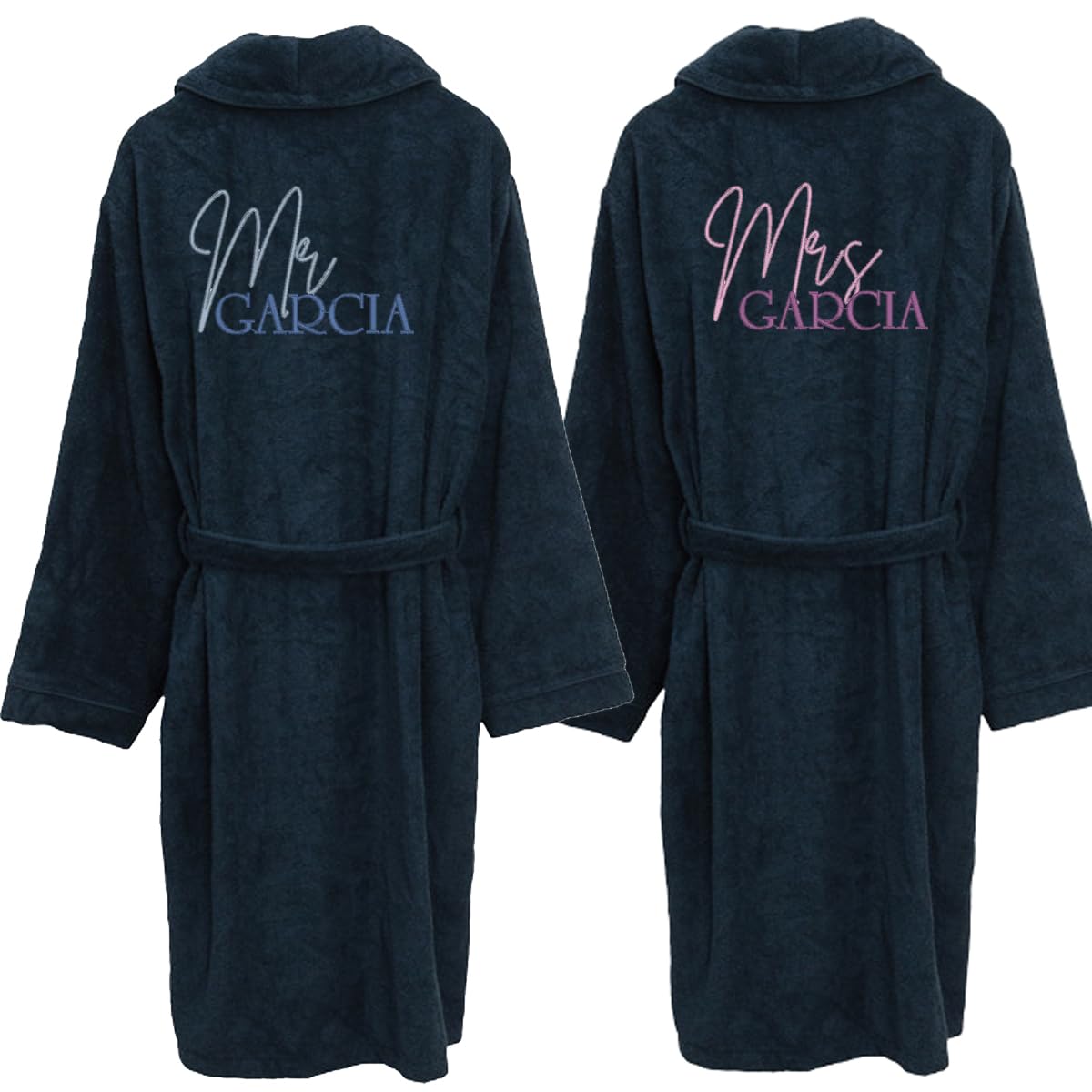 Bata baño rizo absorbente personalizable con nombre bordado unisex adulto hombre mujer