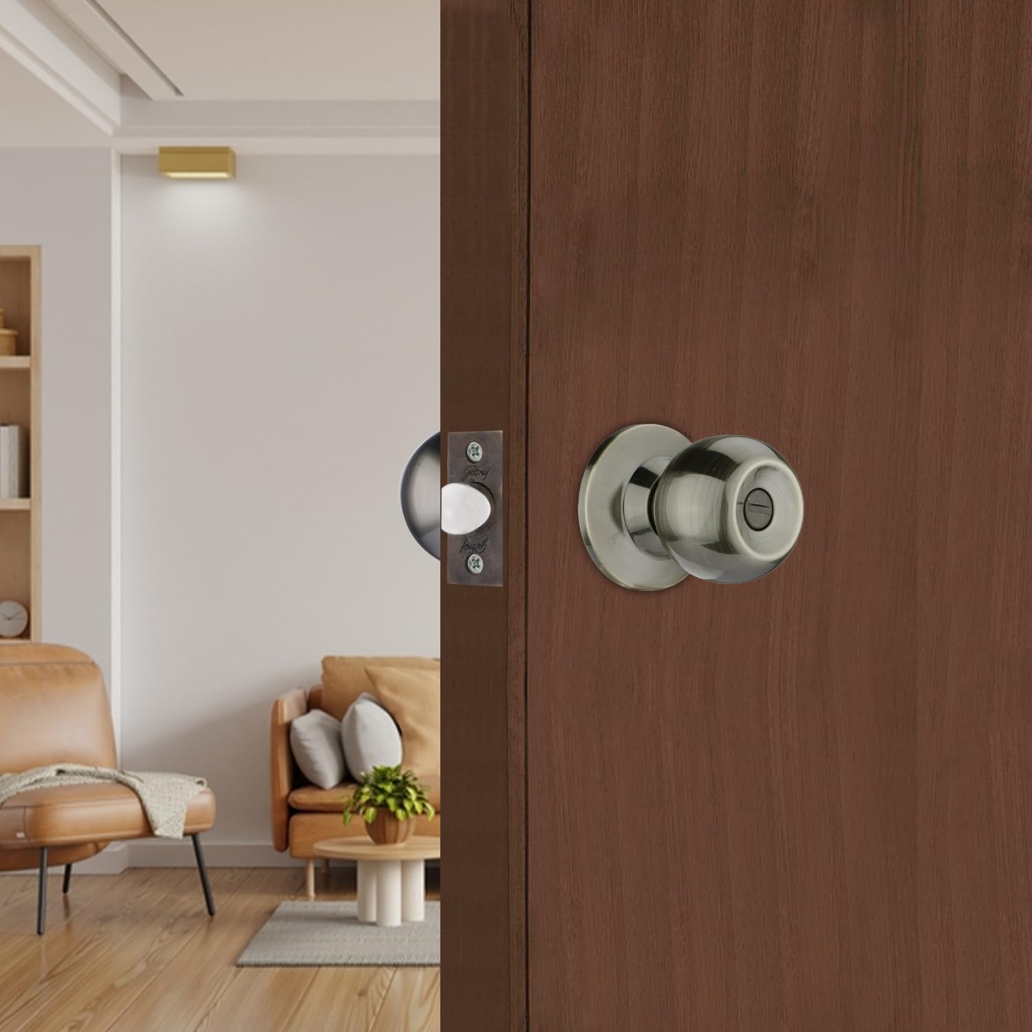 Godrej Cylinderical Lock |Keyless|Classic Rang |for Bathroom, Bedroom Suitable for Residential Doors & Commercial| Backset70 mm | Door Thickness 32mm to 45mm | Keyless entery |Antique Brass Finish (B08VDX5HVD) Amazon Price History, Amazon Price Tracker