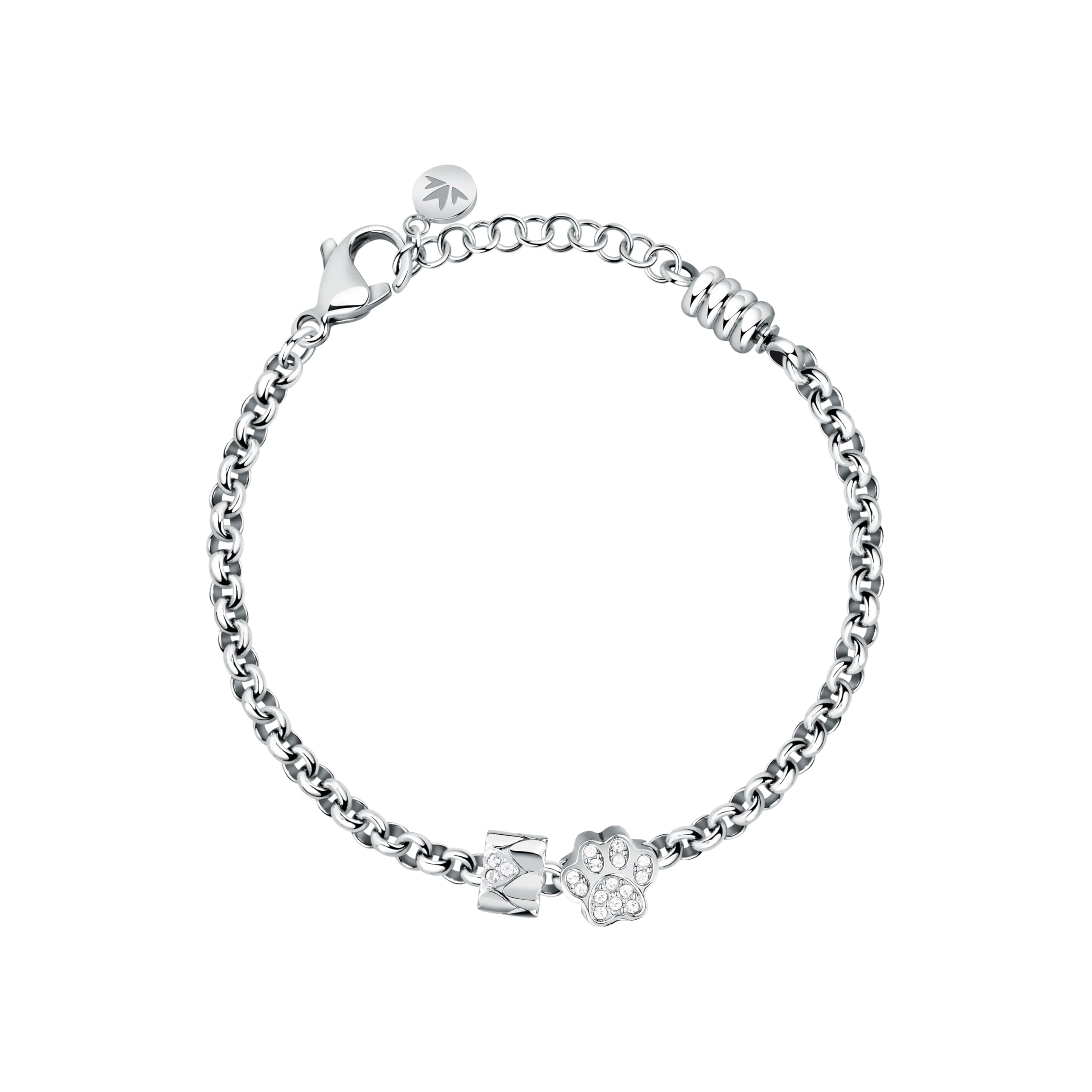Morellato Bracciale Donna in Acciaio, Cristalli, Collezione DROPS, Cuore, Zampa - SCZ1419