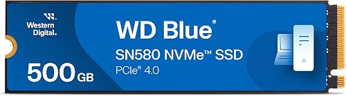 WD Blue SN580 M.2 NVMe SSD 500 Go, PCIe Gén. 4 x4, avec v…