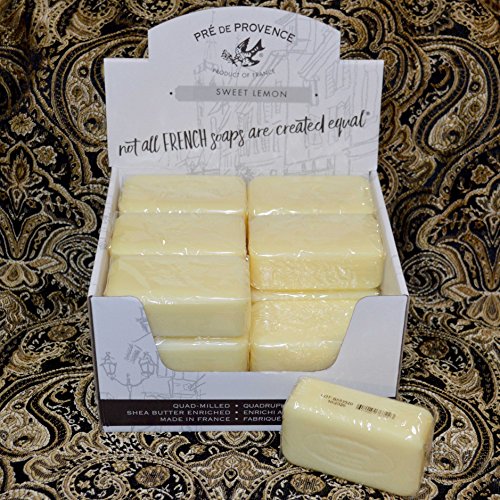 Case of 18 Pre de Provence SWEET LEMON scent 150 gram shea butter large soap bars