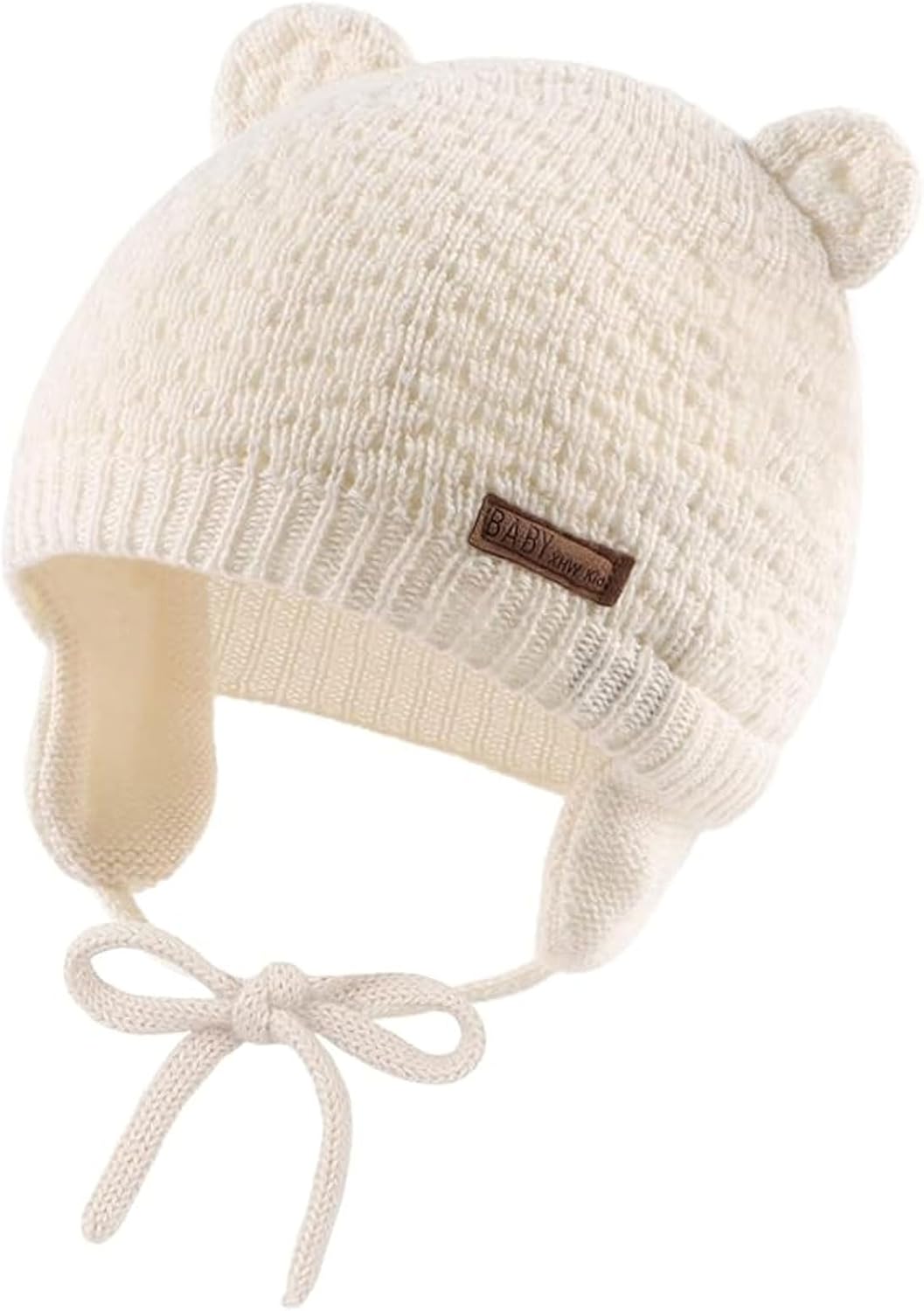 Mayoii Winter Beanie Hat for Baby Kids Toddler Infant Newborn, Earflap Cute Warm Fleece Lind Knit Cap for Boys Girls