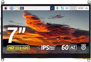 UCTRONICS 7 Inch IPS Touch Screen for Raspberry Pi 4, 1024×600 Capacitive HDMI LCD Touchscreen Monitor Portable Display for Raspberry Pi 4 B, 3 B+, Windows 10 8 7 (Free Driver)