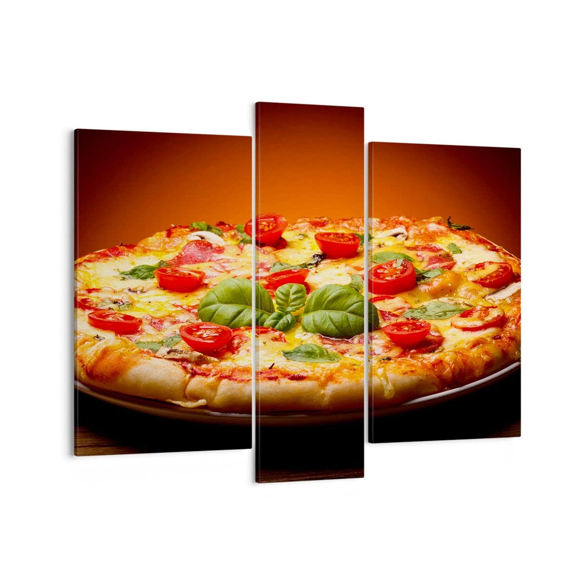 Tableau Sur Toile Pizza Italienne 120x80 Cm – Décoration Murale Gastronomie Moderne & Gourmande