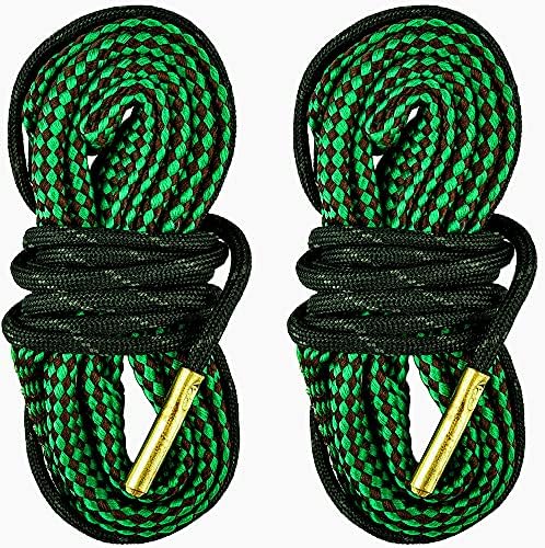 EZshoot 2 PCS Bore Snake .22 223 5.56 9mm, Gun Clean Snake, Bore Rope for Rifle Pistol Shotgun, Reusable Gun Cleaning Snakes