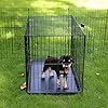 PEEKABOO-Dog-Pen-Pet-Playpen-Dog-Fence-Indoor-Foldable-Metal-Wire-Exercise-Pen-Puppy-Play-Yard-Pet-Enclosure-Outdoor-for-Small-Dogs-Kittens-Rabbits-8-Panels-24 Metal Wire Exercise Pen
