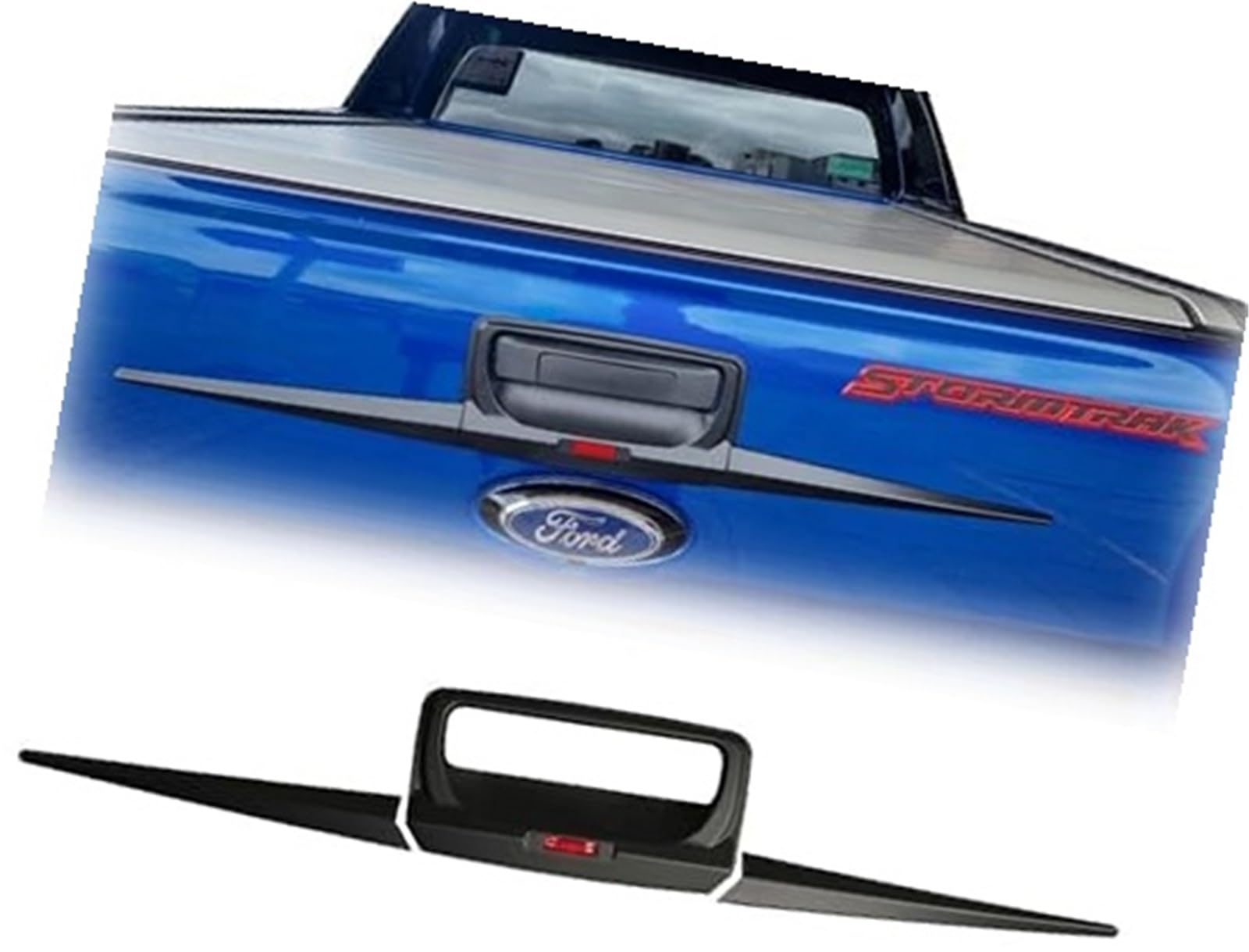 XYWOPO Vehicle Rear Door Catch Tailgate Handle Protector Cover, for Ford, for Ranger 2012-2022 Wildtrak, for Raptor Stormtrak T6 T7 T8 XL XLT Limited Rear Door Surround