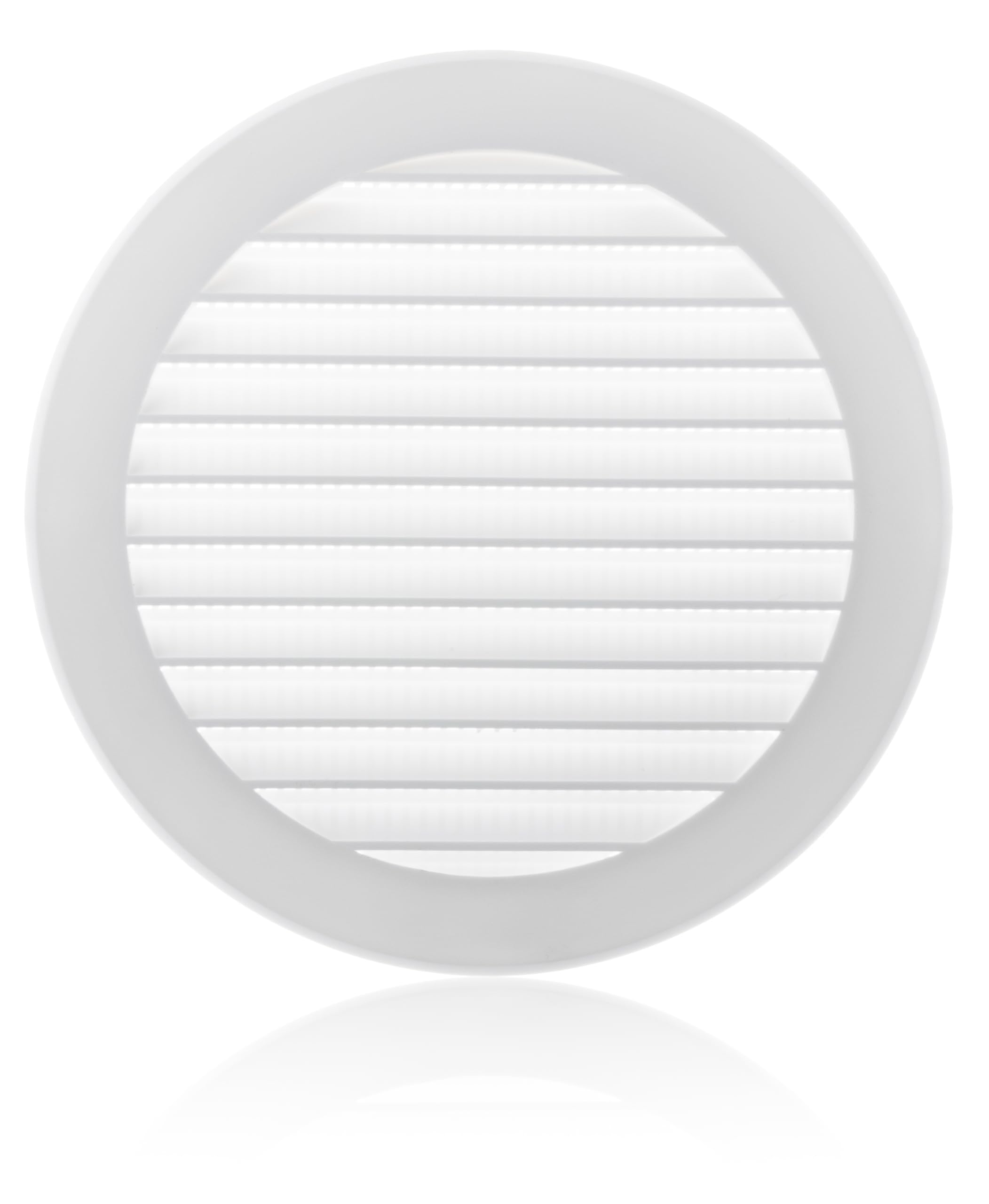 Ø 125mm / 5 inch Plastic Round Ventilation Grille with Anti-Insect Mesh - White Air Vent Cover