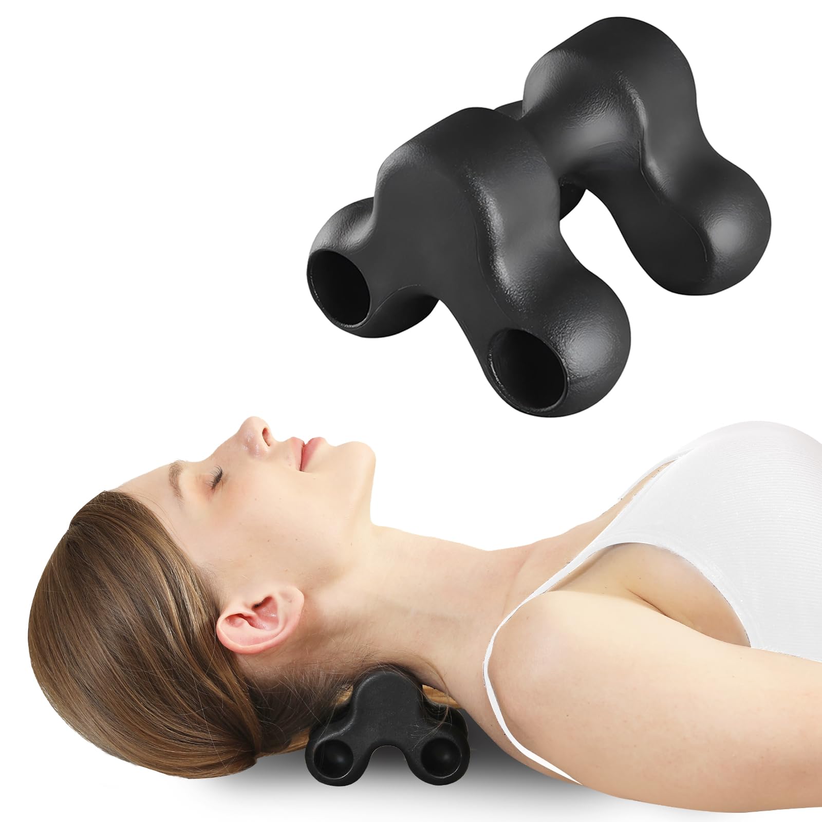 CufEslite Occipital Release Tool Trigger Point Massage Tool Neck Massage Cervical Neck Manual Back Massager for Pain Relief Deep Tissue Home Use