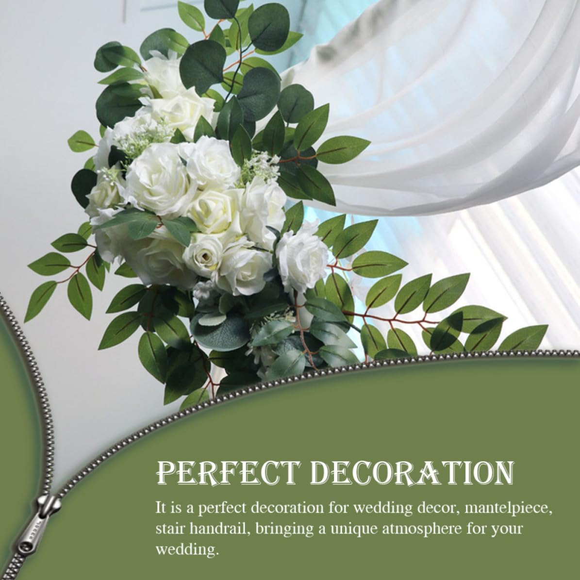 Beavorty 2 Pezzi Fiori Finti Matrimonio Arco Decorativo, Coppia, Plastico