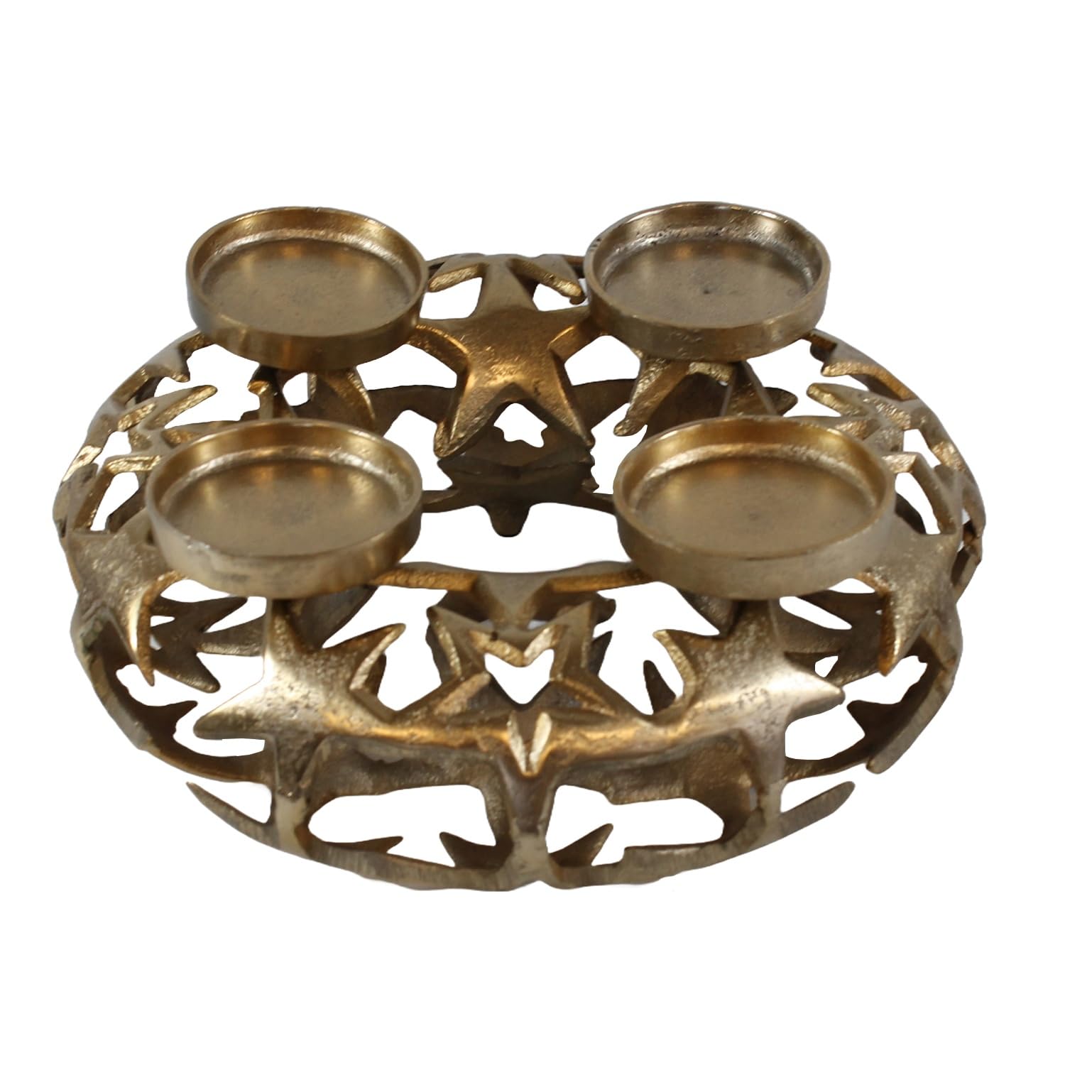 Kerzenständer für Stumpenkerzen – moderner Kerzenhalter für bis zu 4 Kerzen – Metall Deko-Kerzenleuchter in verschiedenen Designs & Farben (Gold, Starlight)