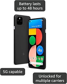 美品　Google Pixel 4a 5G ブラック Google Pixel 4a with 5G 128GB Unlocked Smartphone