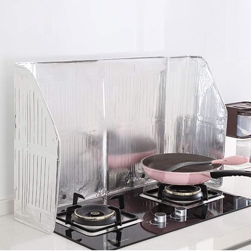 Miniatura 4 de Housoutil Protector de protección antisalpicaduras, protector de estufa de gas, aceite de aluminio para protector de aceite de cocina, protector