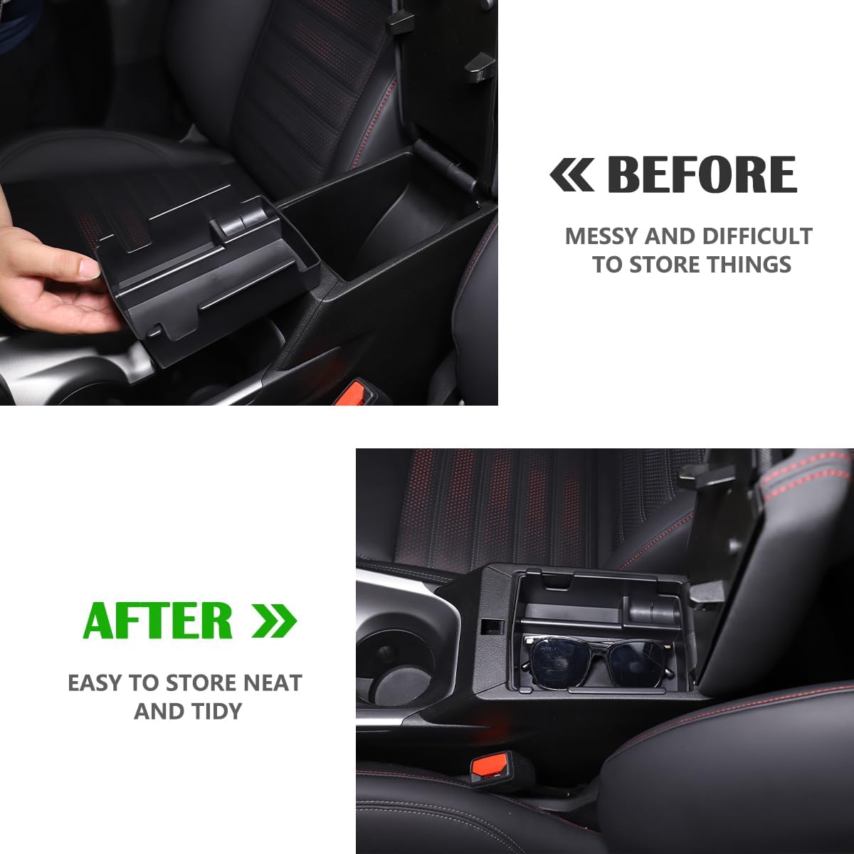 Car Center Console Organizer Tray Compatible with Alfa Romeo Tonale 2022-2025 Accessories Console Organizer Central Storage Box,Armrest Organizer Insert Tray Armrest Accessories