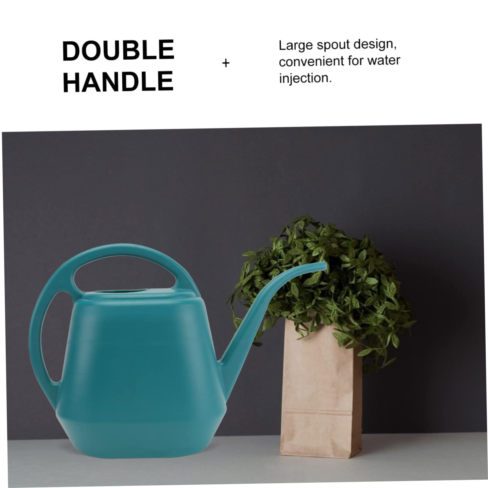 BESPORTBLE - Regadera de jardín recargable de plástico verde, gran capacidad para balcón y plantas suculentas, boquilla larga para riego preciso y uso doméstico