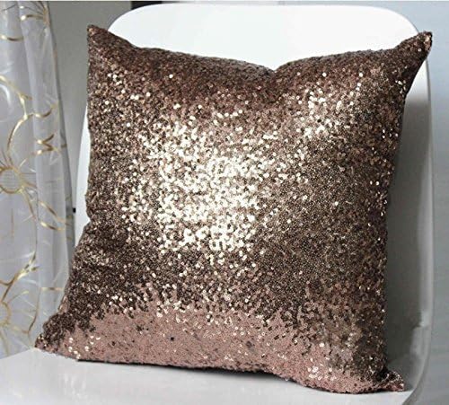 Solid Color Glitter Sequins Throw Pillow Case Cafe Home Decor Cushion Covers Brownness