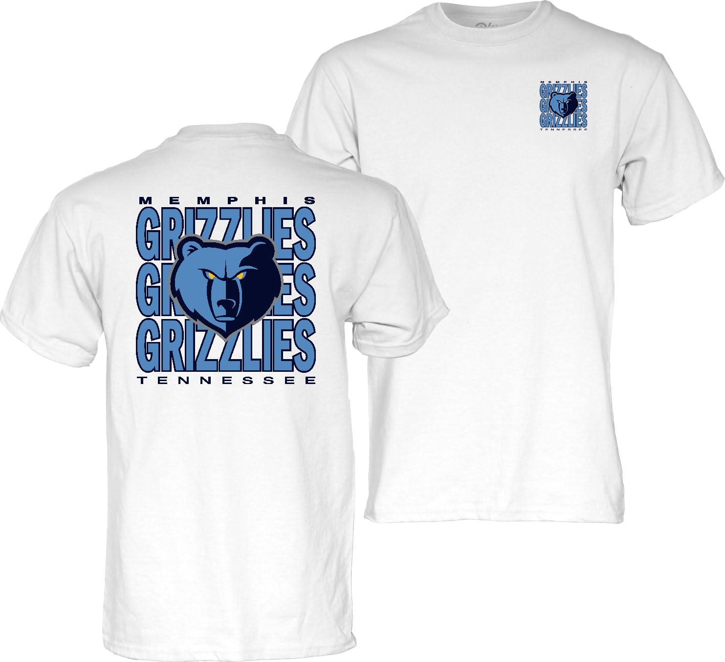 Blue 84 NBA Officially Licensed T-Shirt Front/Back Press White